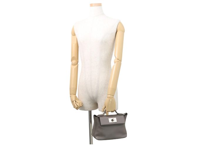 Hermès Hermes 24 Sac Mini Etoupe Evercolor Swift U Shoulder Bag Grigio - vista 4
