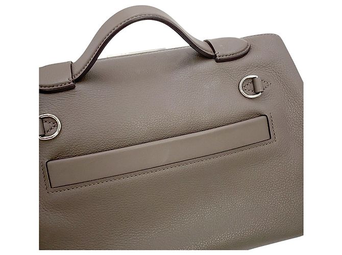 Hermès Hermes 24 Sac Mini Etoupe Evercolor Swift U Shoulder Bag Grigio - vista 9