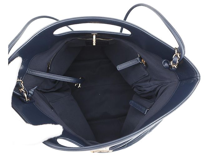 Borsa a Spalla con Catena Chanel Blu navy - vista 5