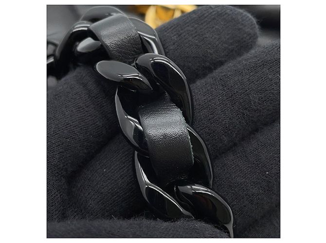 Borsa a tracolla con catena in pelle di agnello nera Chanel Nero - vista 12