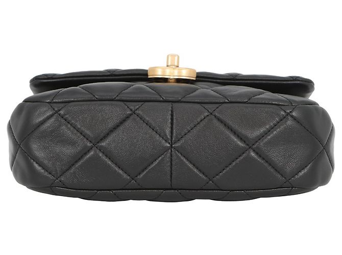 Borsa a tracolla con catena in pelle di agnello nera Chanel Nero - vista 3