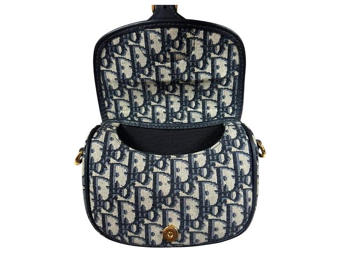 Borsa a tracolla Christian Dior Dior Bobby Oblique Blu navy - vista 8