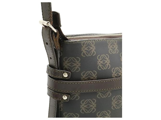 Borsa a tracolla Loewe Repeat Anagram Nero Marrone scuro - vista 5