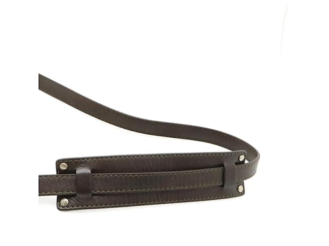 Borsa a tracolla Loewe Repeat Anagram Nero Marrone scuro - vista 6