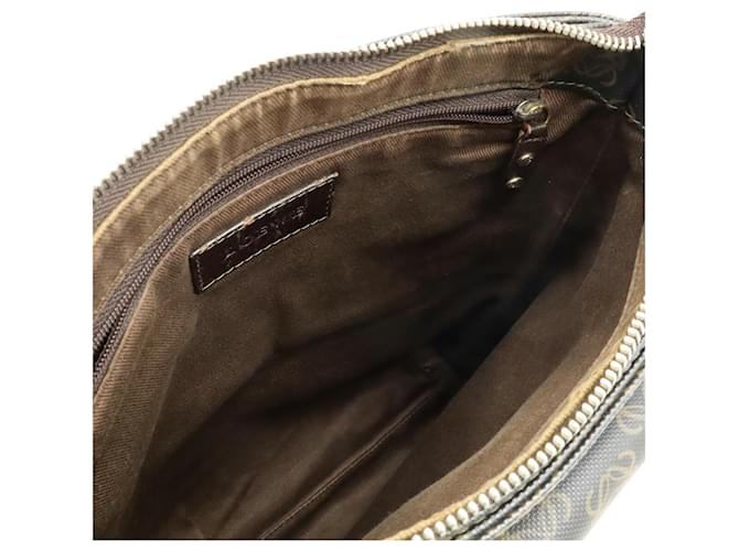 Borsa a tracolla Loewe Repeat Anagram Nero Marrone scuro - vista 8