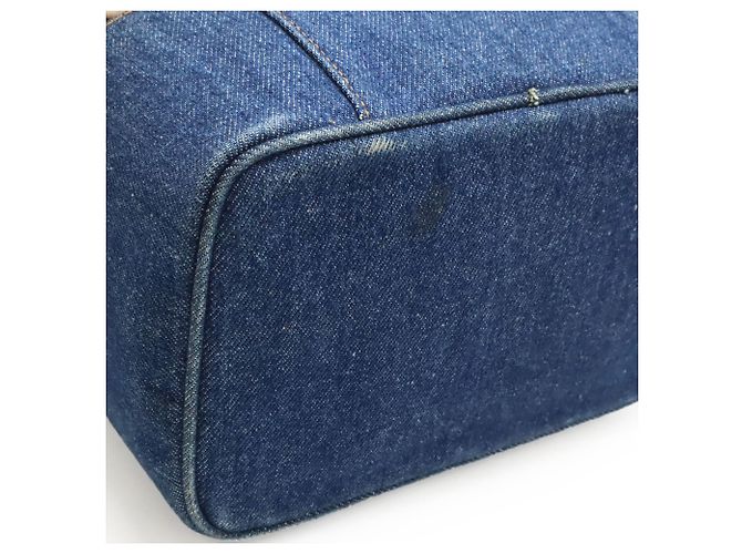 Bolsa de Vanity Chanel Coco Mark em denim Azul - vista 4