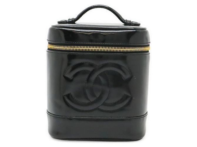 Borsa Vanity Chanel Coco Mark in pelle smaltata nera Nero - vista 2