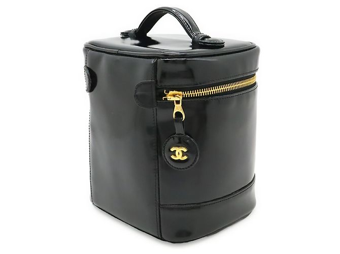 Borsa Vanity Chanel Coco Mark in pelle smaltata nera Nero - vista 3