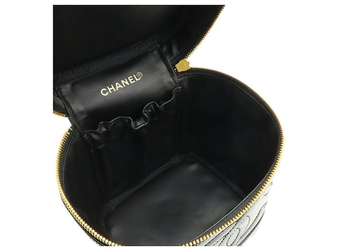 Borsa Vanity Chanel Coco Mark in pelle smaltata nera Nero - vista 7
