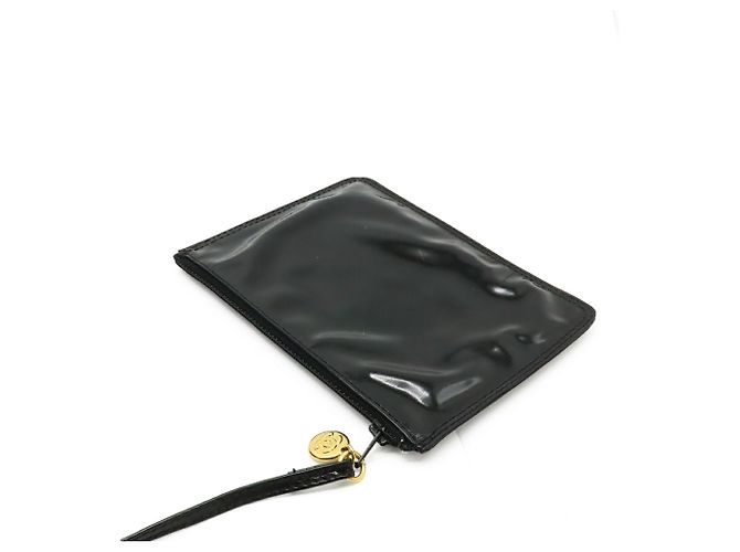 Borsa a tracolla Chanel Coco Mark Chain in pelle smaltata nera Nero - vista 10