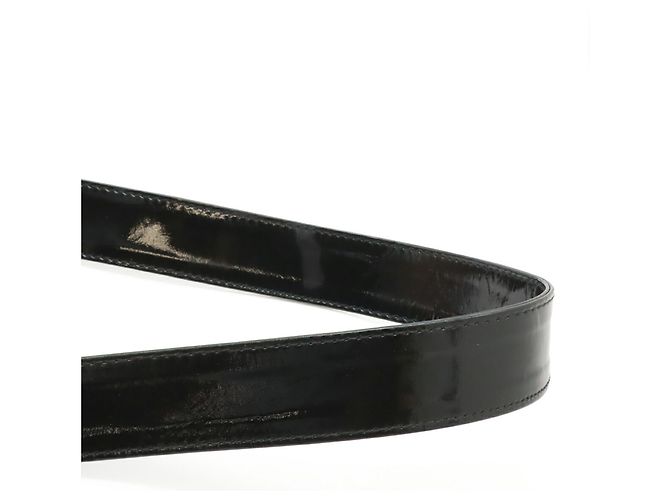Borsa a tracolla Chanel Coco Mark Chain in pelle smaltata nera Nero - vista 7