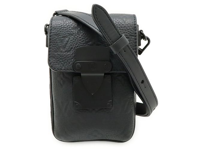 Portafoglio verticale S-Lock in pelle Monogram Taurillon Louis Vuitton Nero - vista 2