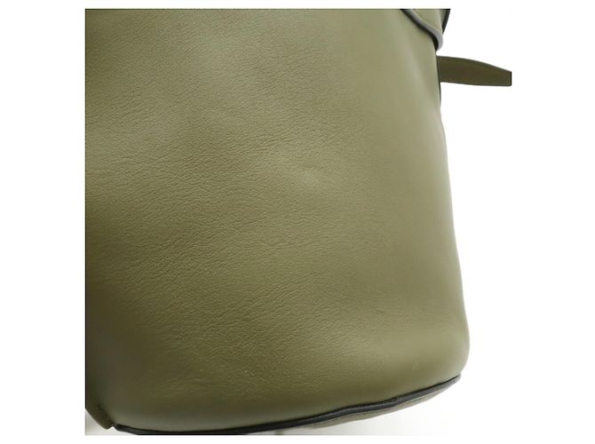 Céline Borsa CELINE Big Bag Bucket Nano in Khaki Green Verde Cachi - vista 10