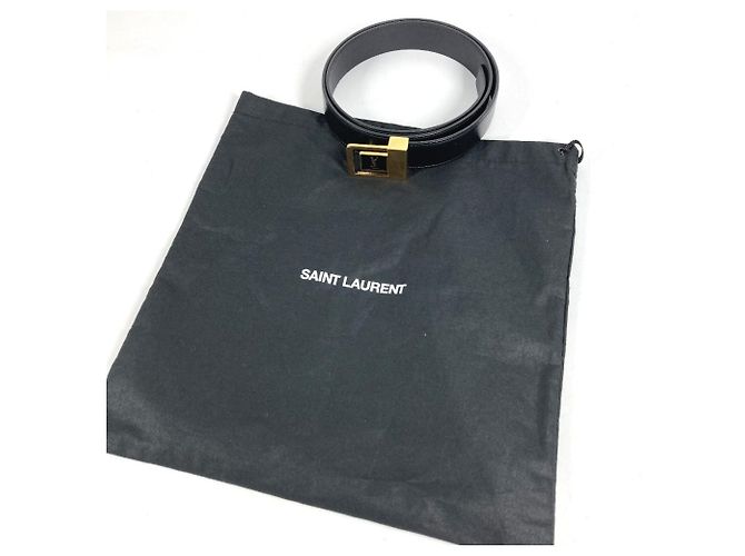 Cinturón de cuero negro Yves Saint Laurent - vista 10