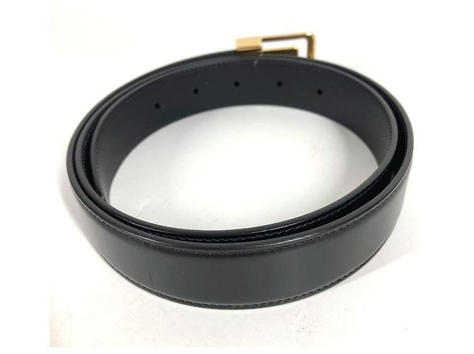 Cinturón de cuero negro Yves Saint Laurent - vista 4