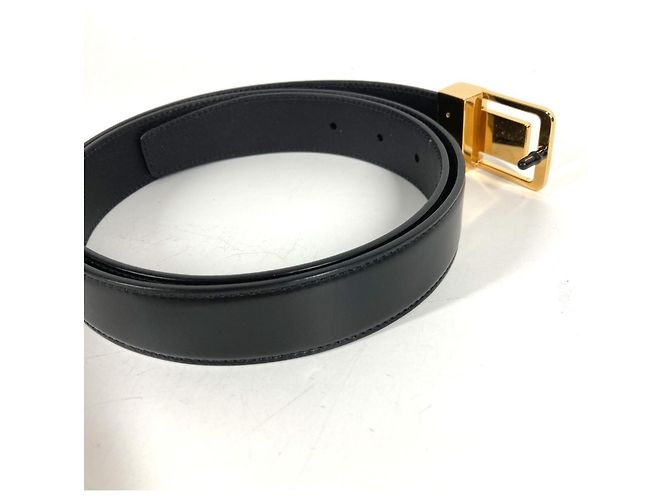 Cinturón de cuero negro Yves Saint Laurent - vista 5