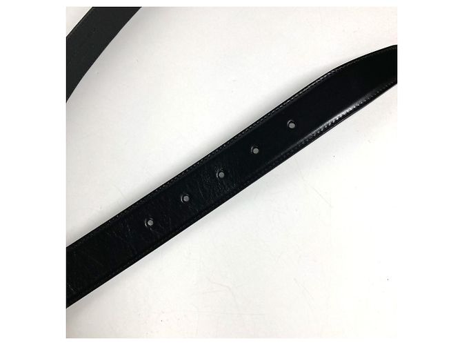 Cinturón de cuero negro Yves Saint Laurent - vista 9