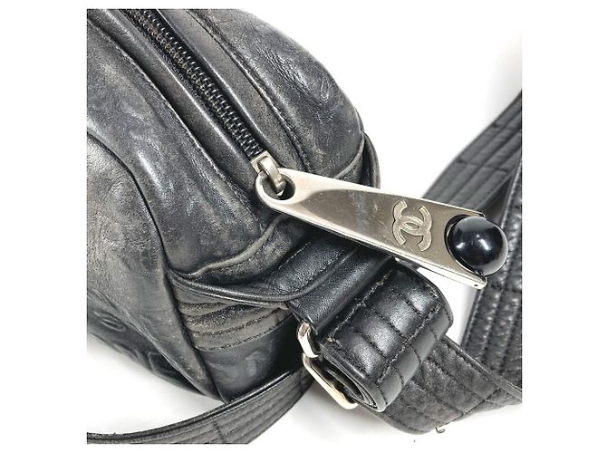 Pochette Chanel in pelle nera Nero - vista 9