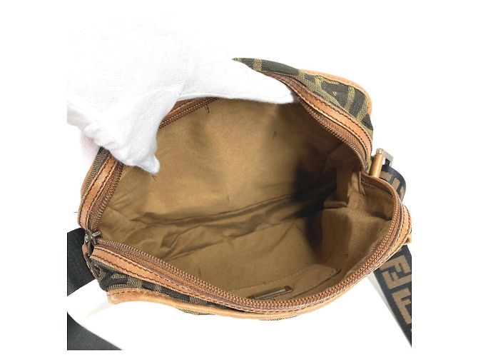 Borsa Fendi Zucca Logo in pelle marrone - vista 11