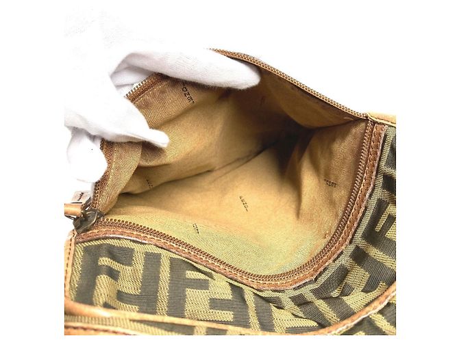 Borsa Fendi Zucca Logo in pelle marrone - vista 13