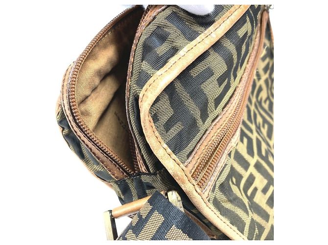 Borsa Fendi Zucca Logo in pelle marrone - vista 14