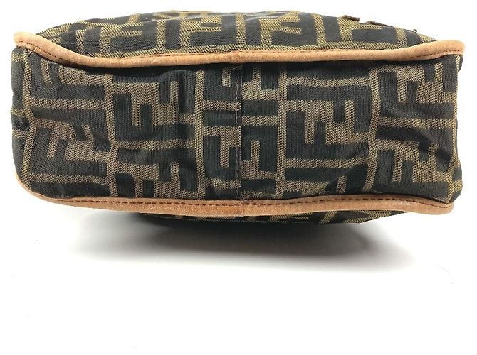 Borsa Fendi Zucca Logo in pelle marrone - vista 5