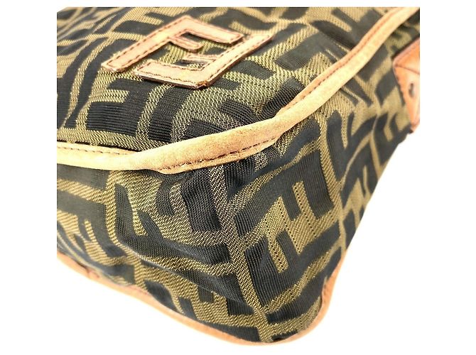 Borsa Fendi Zucca Logo in pelle marrone - vista 6