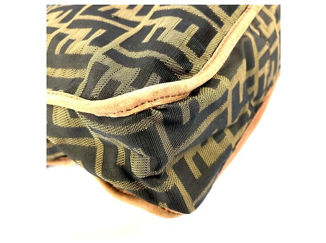 Borsa Fendi Zucca Logo in pelle marrone - vista 7