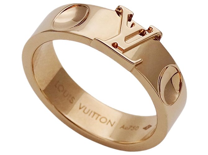 Louis Vuitton Pink Gold Band Ring Golden - view 4