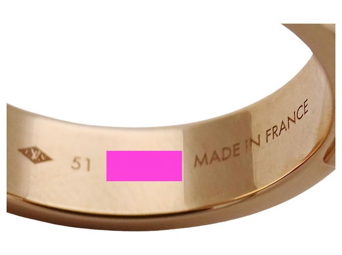 Louis Vuitton Pink Gold Band Ring Golden - view 6