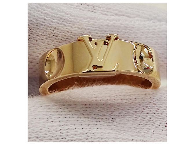 Louis Vuitton Pink Gold Band Ring Golden - view 9