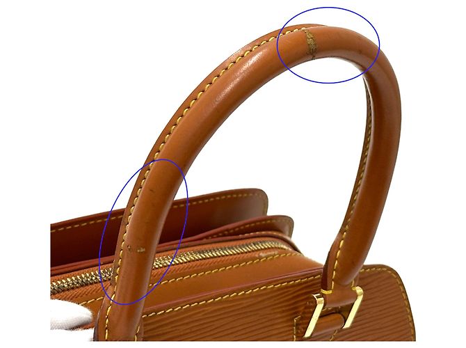 Borsa a mano in pelle Epi Louis Vuitton Marrone D'oro - vista 10