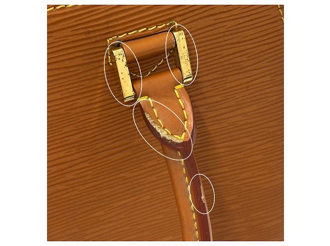 Borsa a mano in pelle Epi Louis Vuitton Marrone D'oro - vista 11