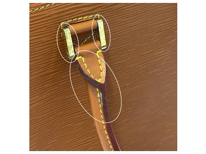 Borsa a mano in pelle Epi Louis Vuitton Marrone D'oro - vista 12