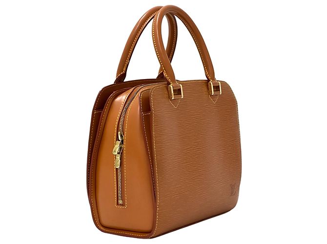 Borsa a mano in pelle Epi Louis Vuitton Marrone D'oro - vista 3