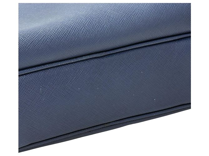 Prada Saffiano Lederhandtasche Blau - Ansicht 12