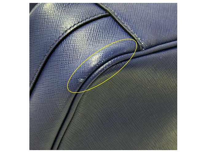 Prada Saffiano Lederhandtasche Blau - Ansicht 15