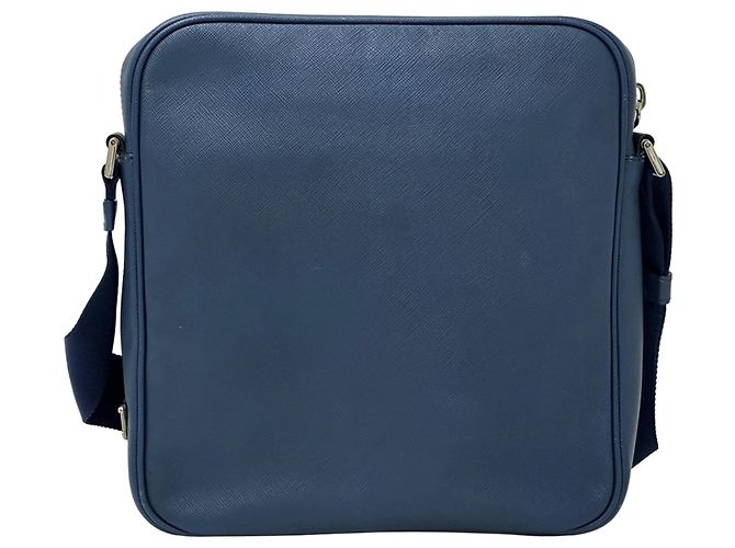 Prada Saffiano Lederhandtasche Blau - Ansicht 2