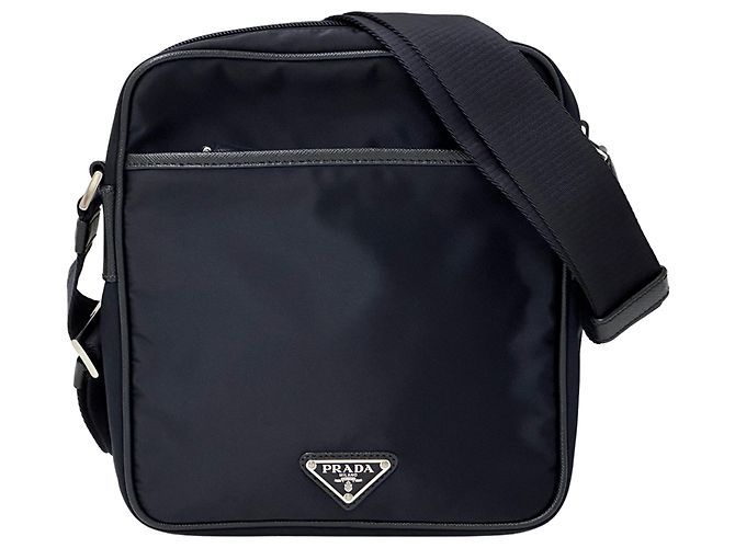 Jacquard Prada Handtasche aus Nylon in Navy Marineblau - Ansicht 2