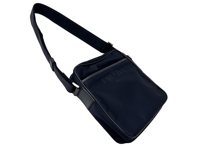 Jacquard Prada Handtasche aus Nylon in Navy Marineblau - Ansicht 3