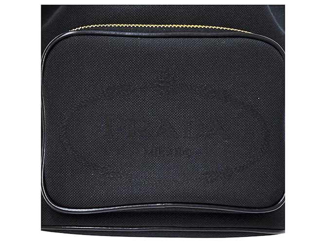Jacquard Borsa in tela nera Prada Nero - vista 10
