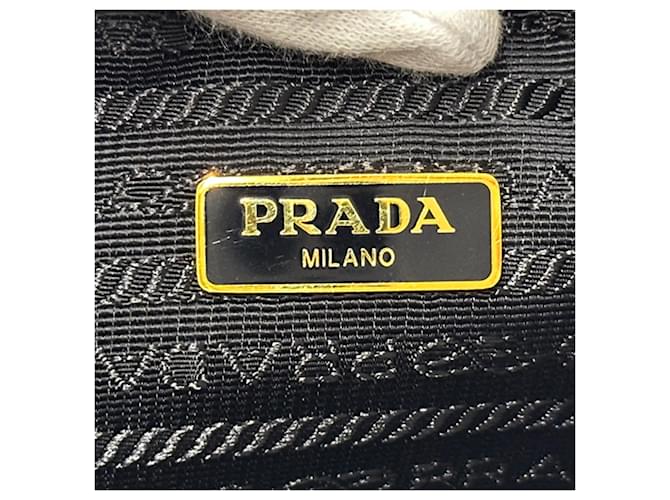 Jacquard Borsa in tela nera Prada Nero - vista 5
