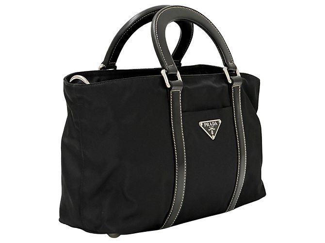 Borsa a mano/Borsa a tracolla in nylon Prada Nero - vista 3