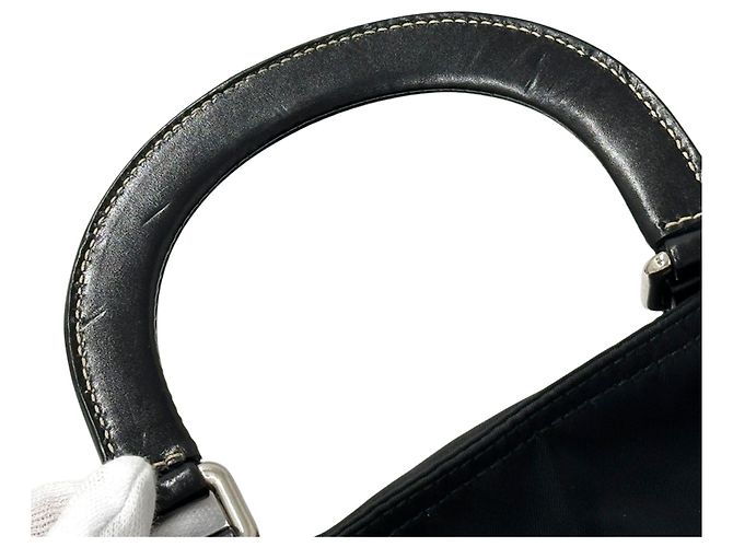 Borsa a mano/Borsa a tracolla in nylon Prada Nero - vista 8