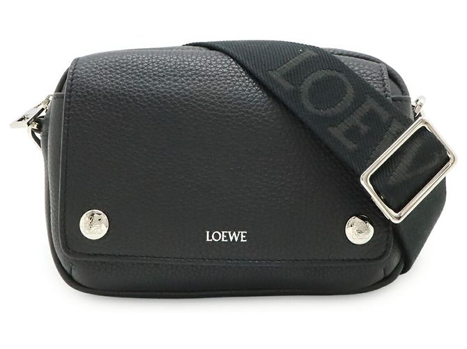 Piccola borsa a tracolla Loewe Pebble Nero - vista 2