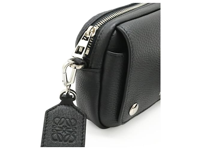 Piccola borsa a tracolla Loewe Pebble Nero - vista 6