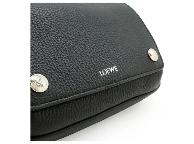 Piccola borsa a tracolla Loewe Pebble Nero - vista 9