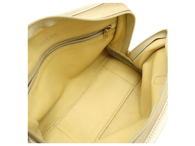 Borsa Loewe Amazona 28 Anagram Beige Crudo - vista 7