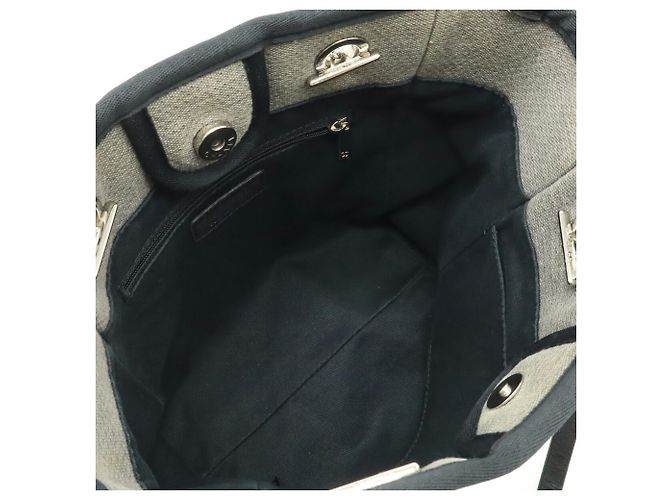 Borsa Tote CHANEL Deauville Marrone Nero - vista 6