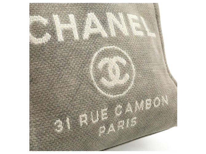 Borsa Tote CHANEL Deauville Marrone Nero - vista 9